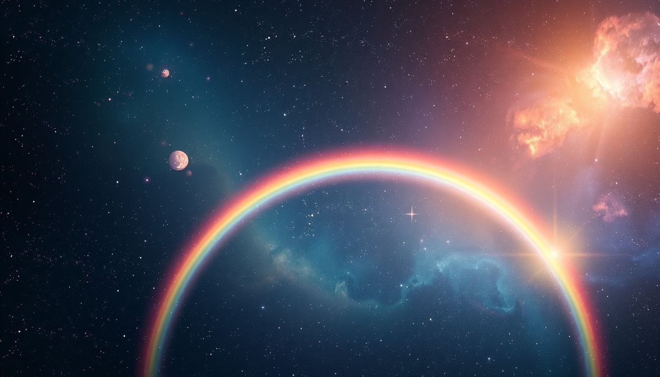 Rêver de toucher un arc-en-ciel symbolise l'accomplissement des désirs.