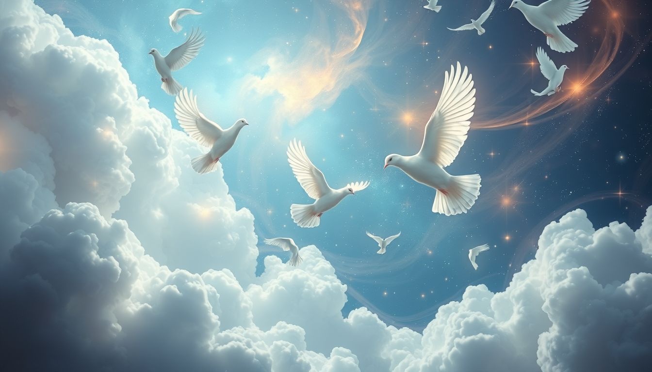 Rêver de tourterelles blanches symbolise harmonie et renouveau intérieur.