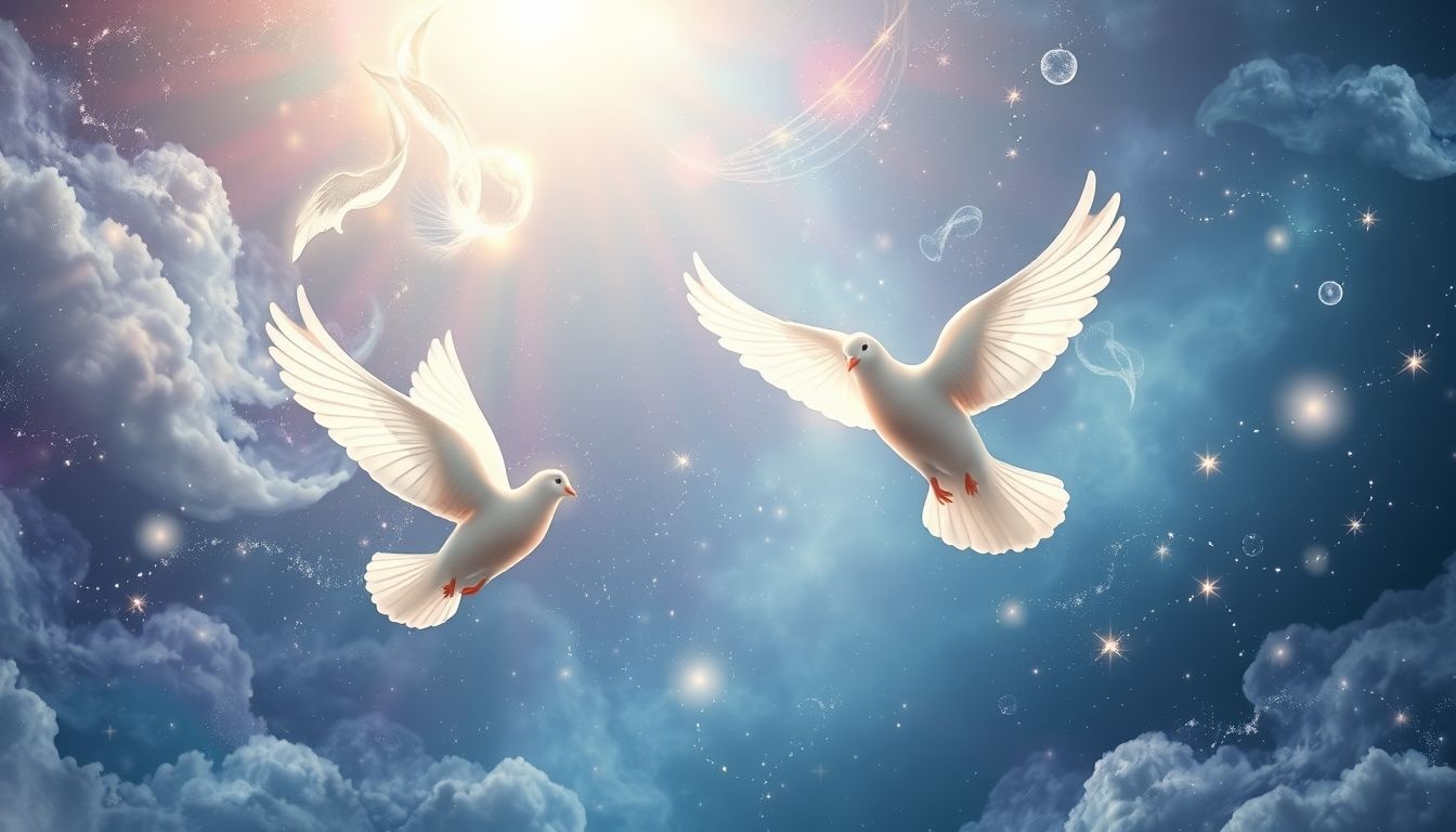 Rêver de tourterelles symbolise une paix intérieure et guidance divine.