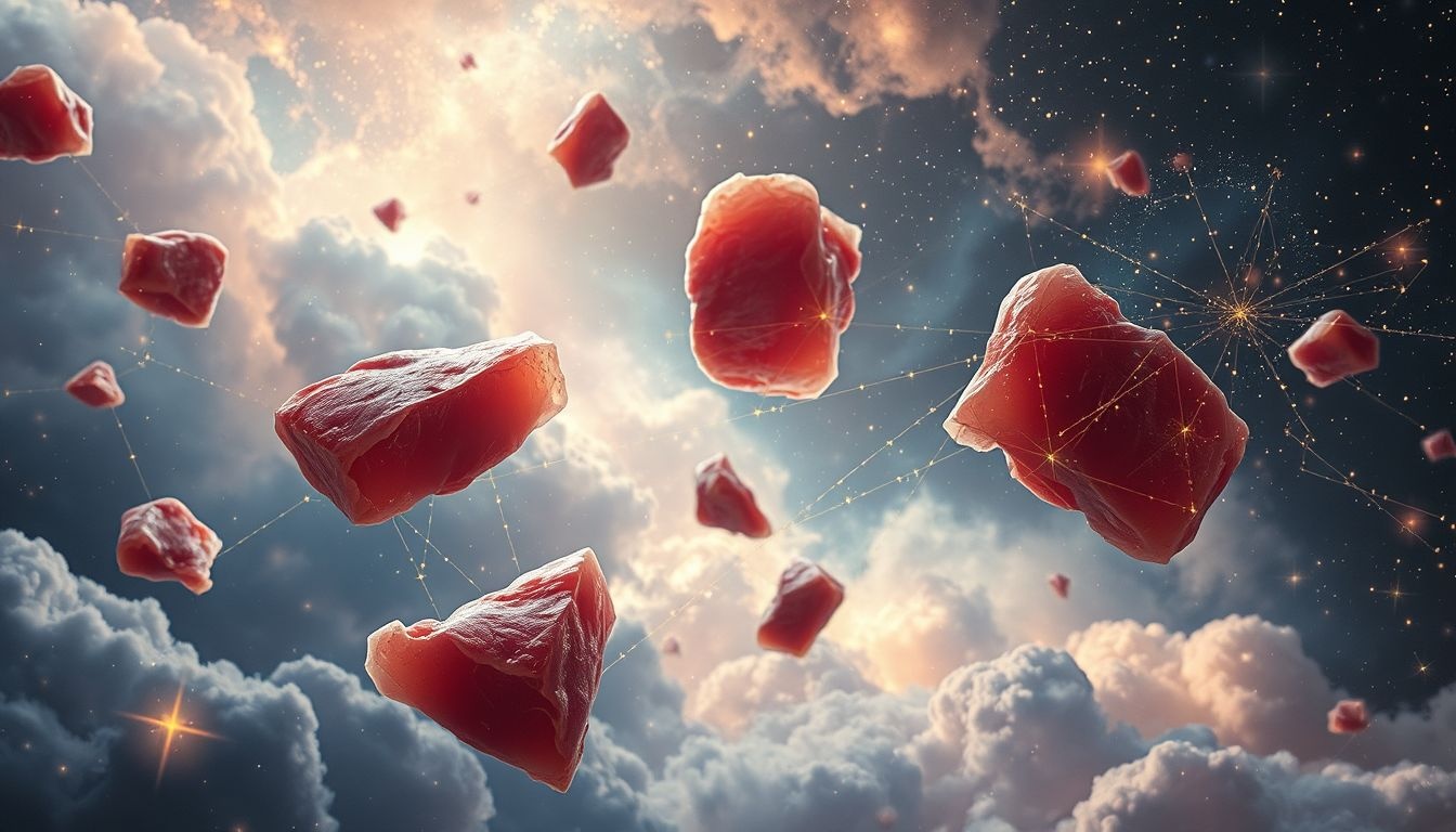 Rêver de viande crue symbolise souvent l'exploitation ou l'abondance.