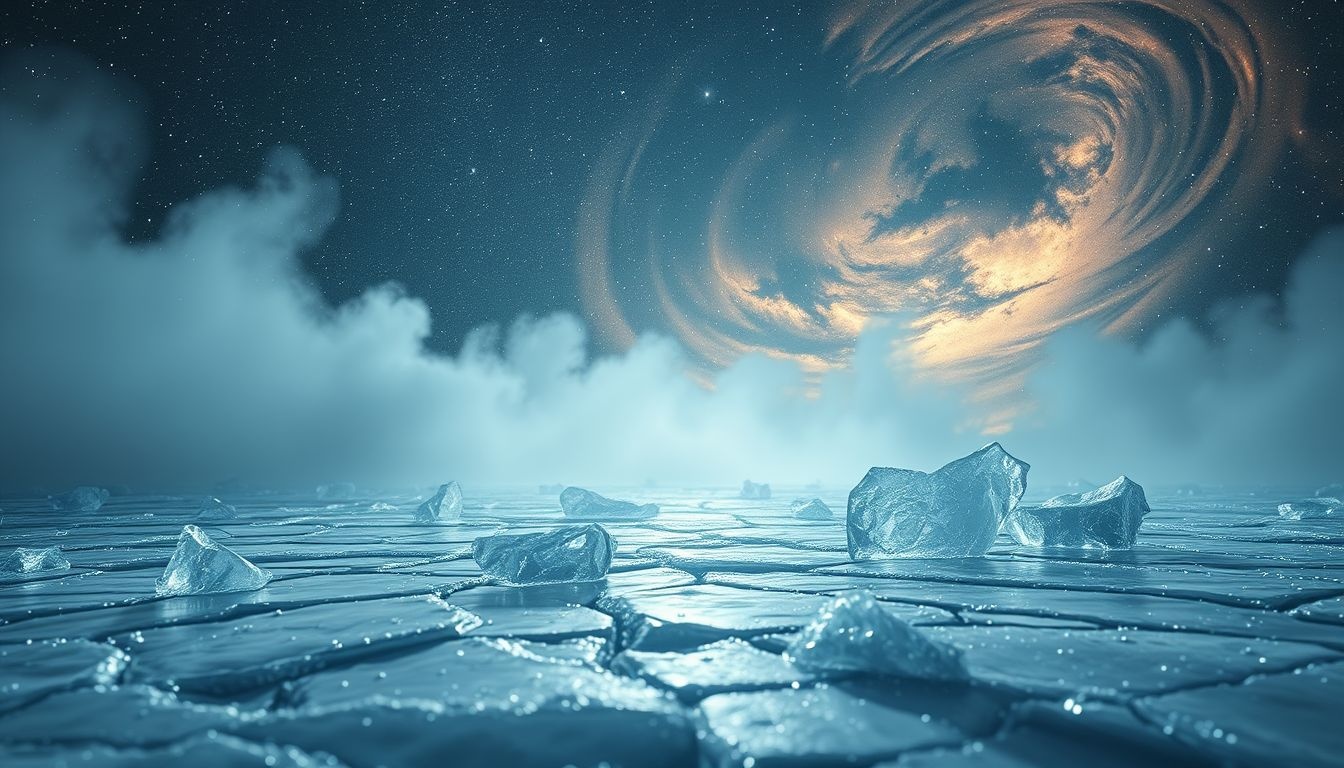 Rêver de verglas révèle souvent une peur d'instabilité proche.