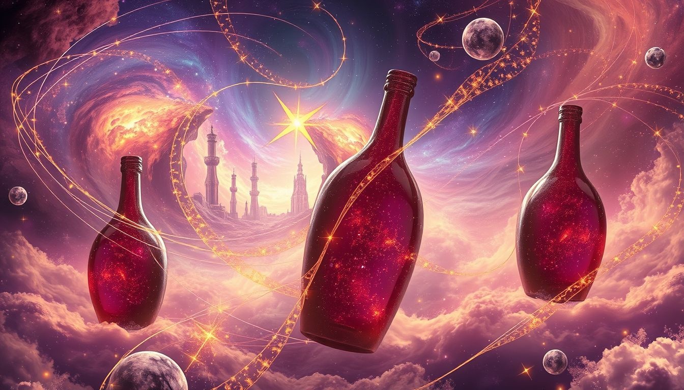 Rêver de vin vieux symbolise sagesse et richesse intérieure intemporelle.