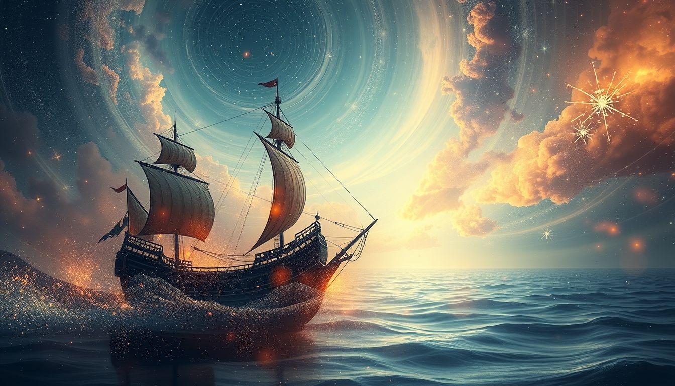 Rêver d'une galère symbolise souvent lutte et persévérance intérieure.