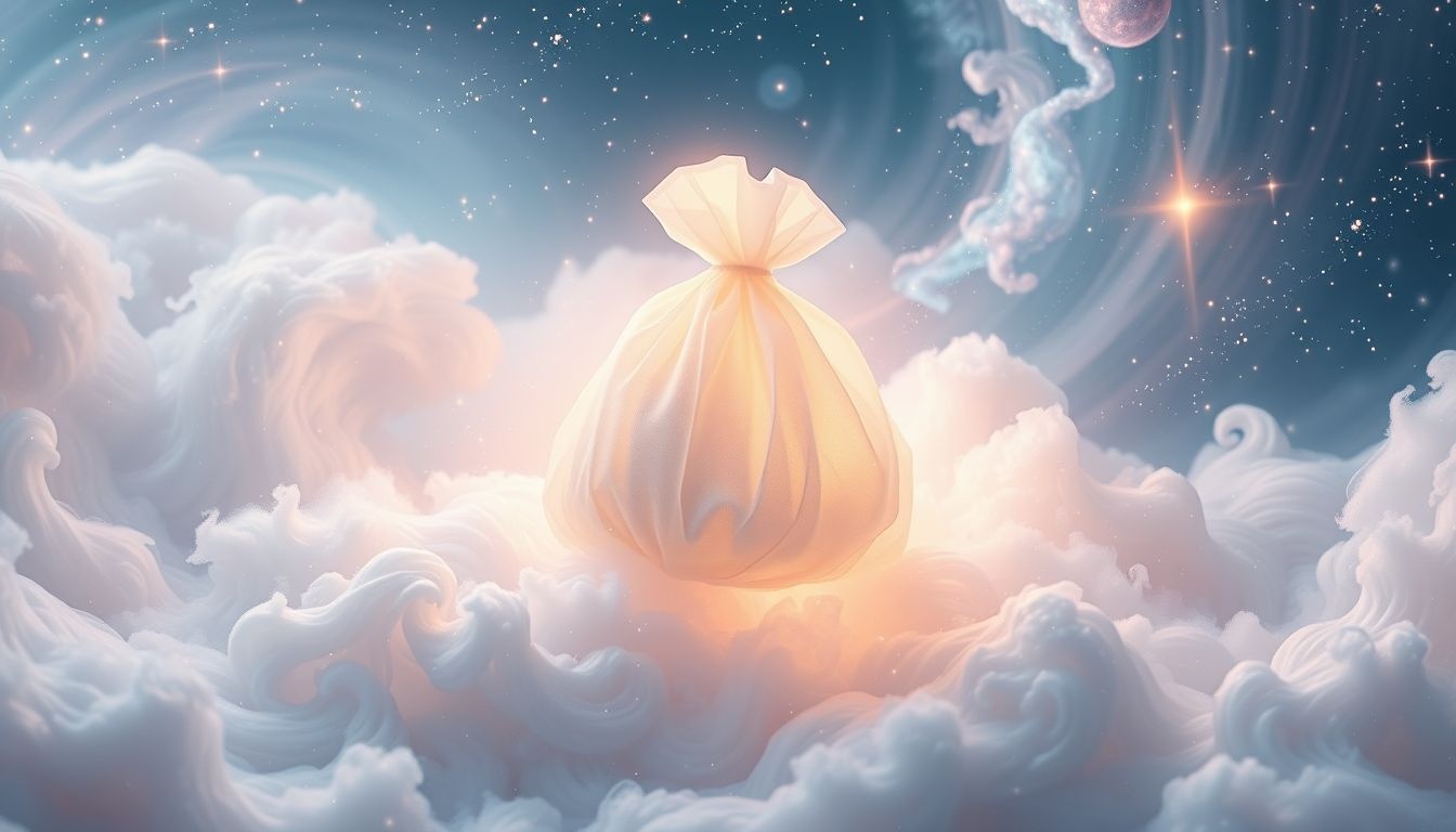 Un sac de farine léger symbolise la simplicité et l'évolution personnelle.