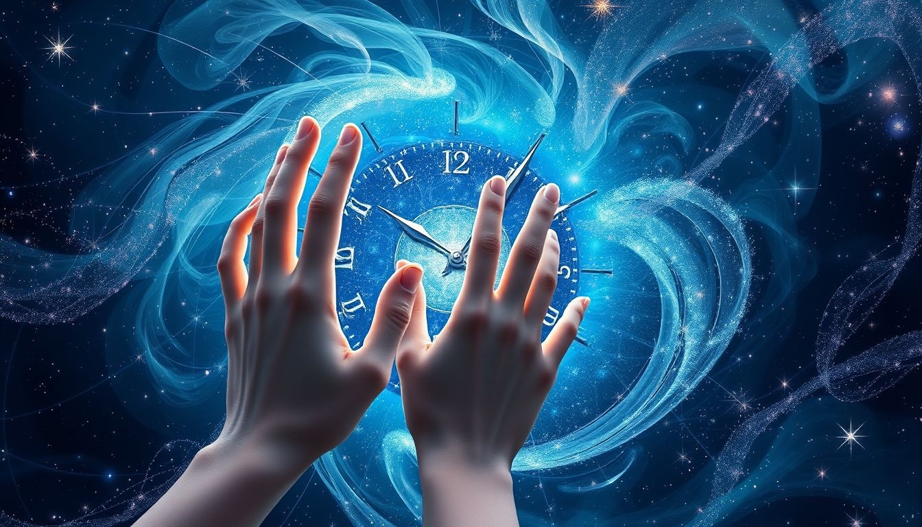 Saisir le temps symbolise la maîtrise des opportunités dans les rêves.