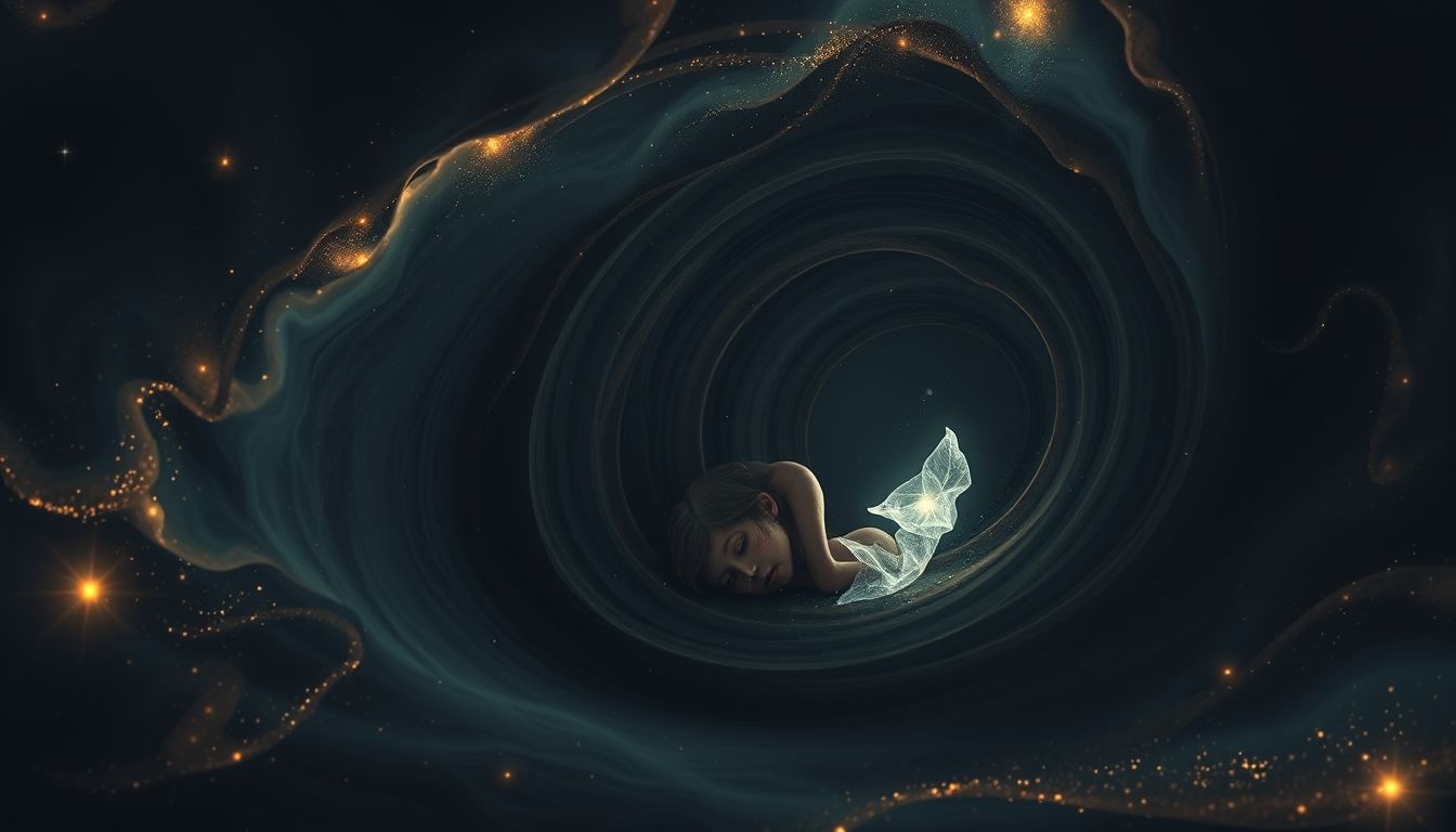 Se cacher en tranchée symbolise peur intense et quête de sécurité.