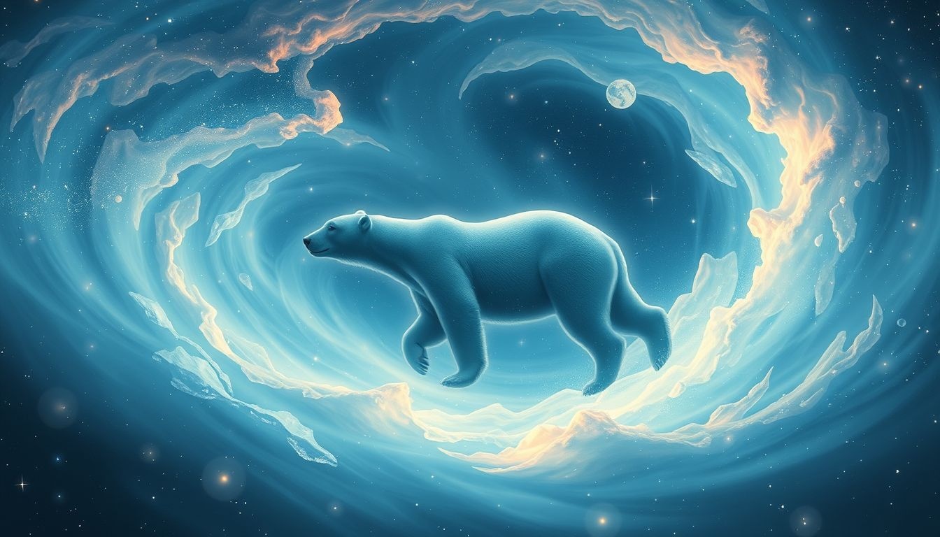 Rêver d'ours polaire symbolise souvent pureté et solitude extrême.