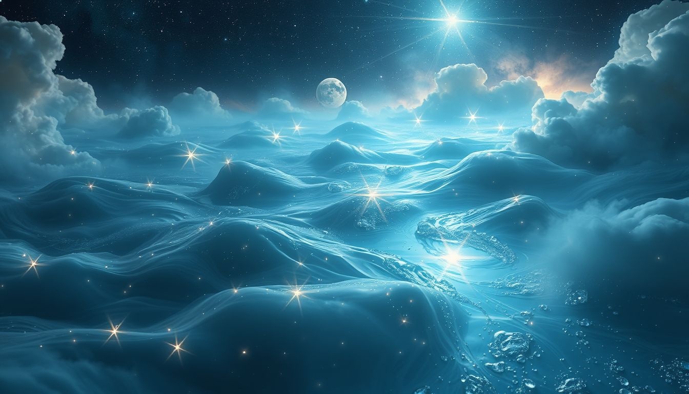 Les taches d'eau symbolisent purification, émotions refoulées et renouveau.