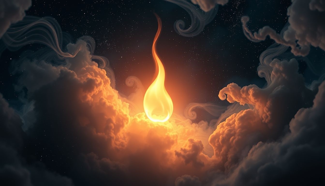 La taille de la flamme révèle l'ampleur des émotions intenses.