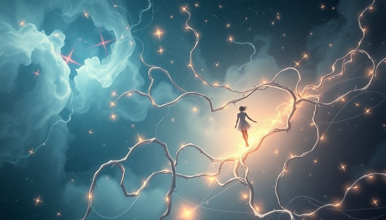 Traverser des buissons symbolise la persévérance face aux obstacles.