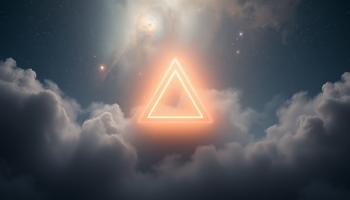 Les triangles statiques symbolisent souvent la stabilité et les blocages émotionnels.