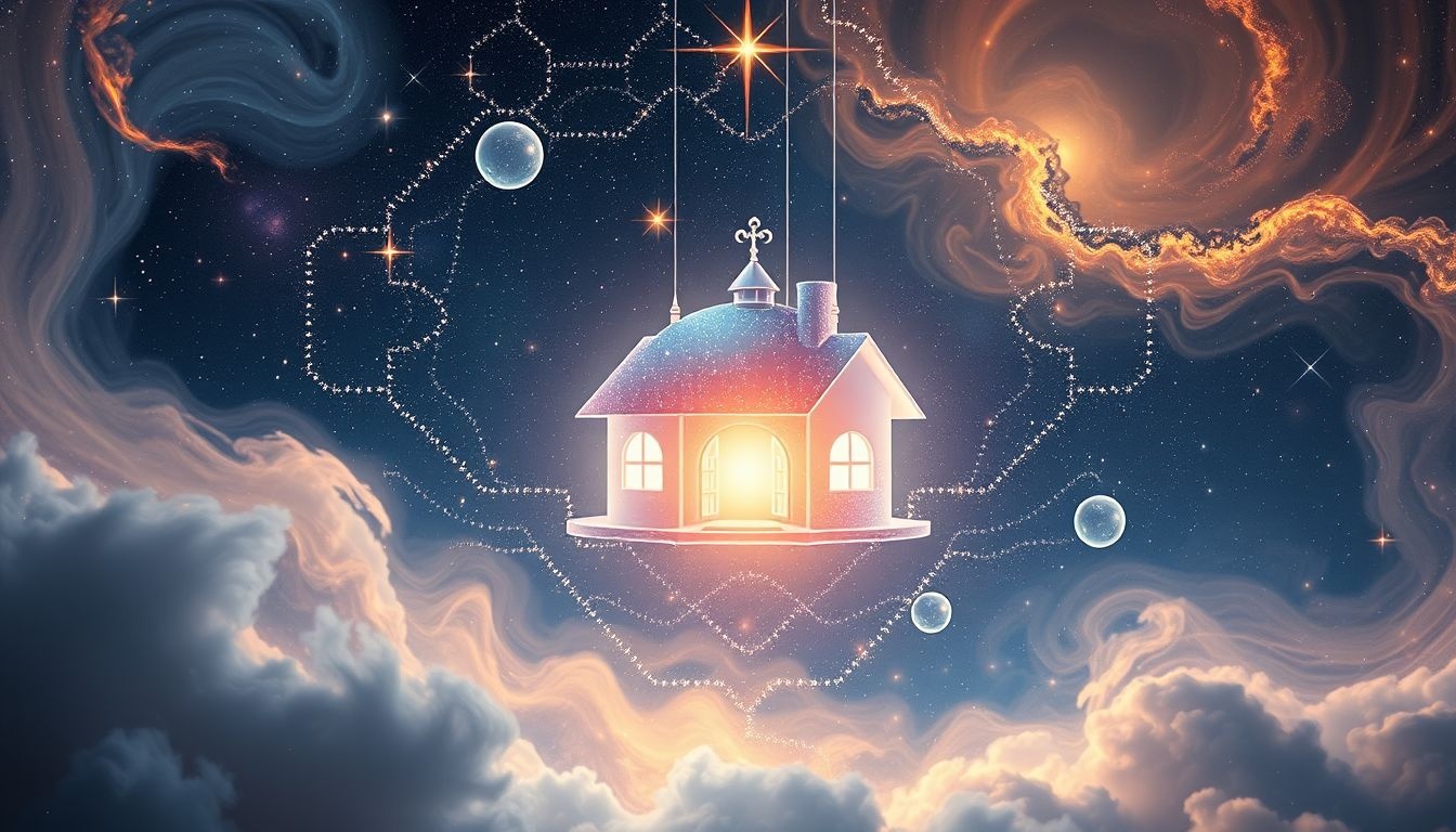 Une maison à l'Est symbolise l'harmonie intérieure et stabilité émotionnelle.