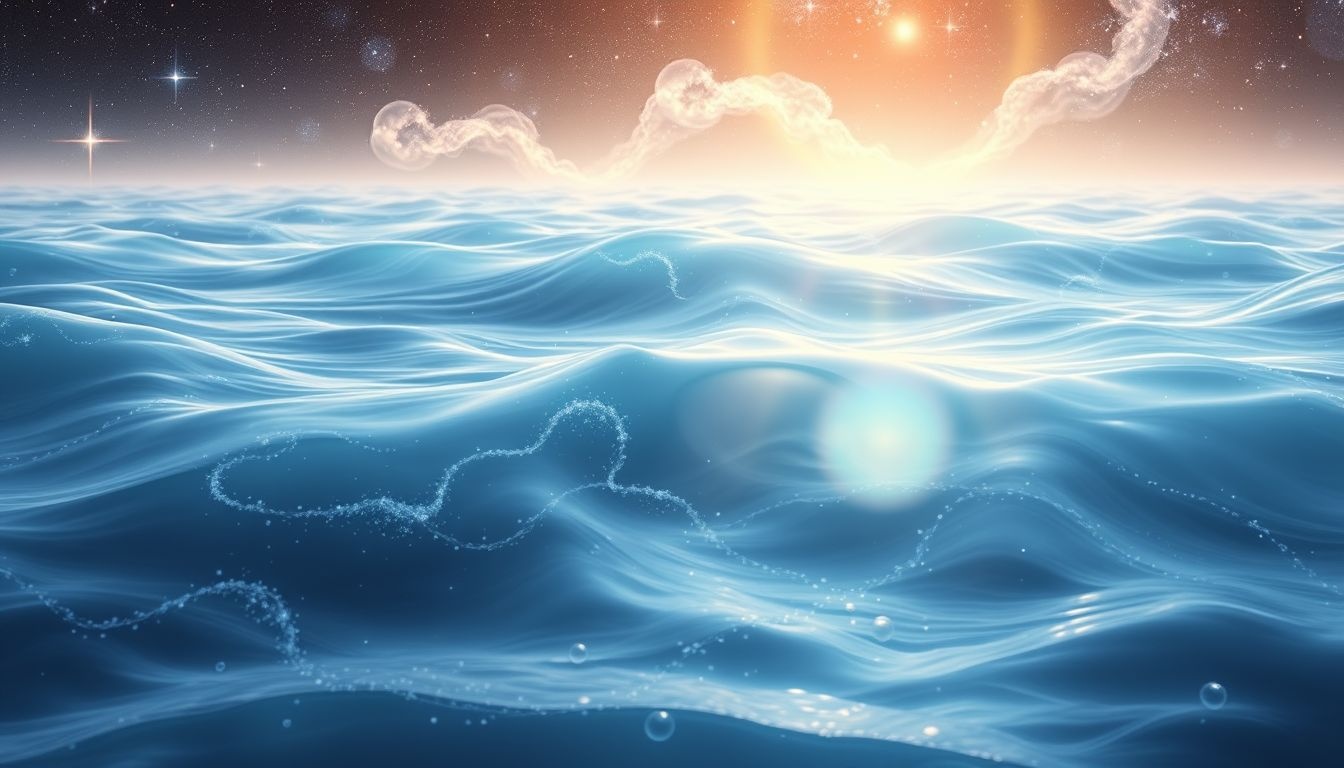 Les vagues symbolisent l'intuition guidant nos décisions profondes.