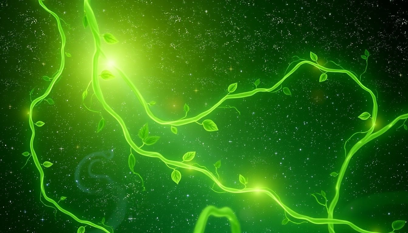 Les veines vertes symbolisent souvent la guérison et l'énergie naturelle.