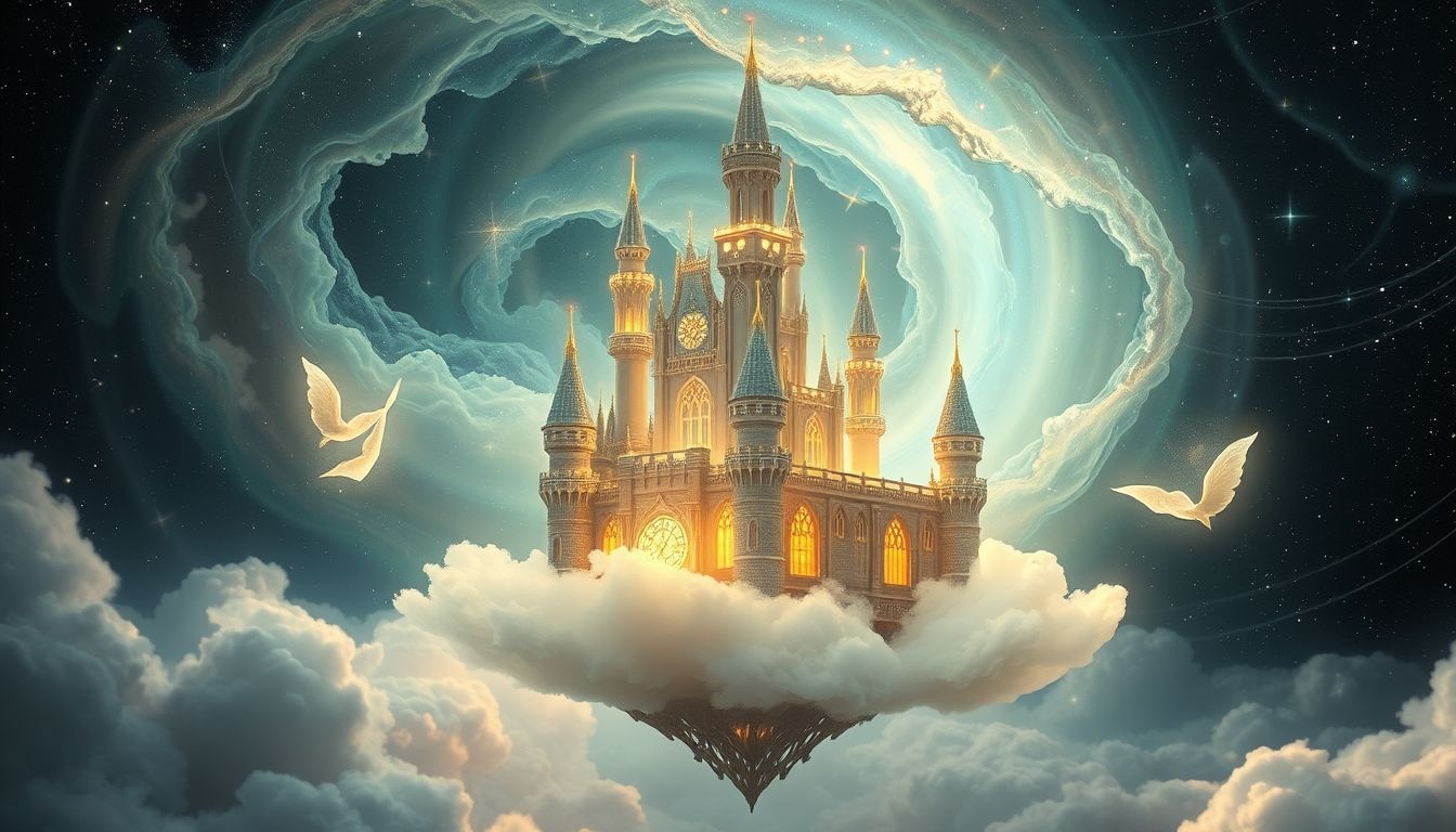 Rêver d’un château enchanté symbolise un désir de protection magique.