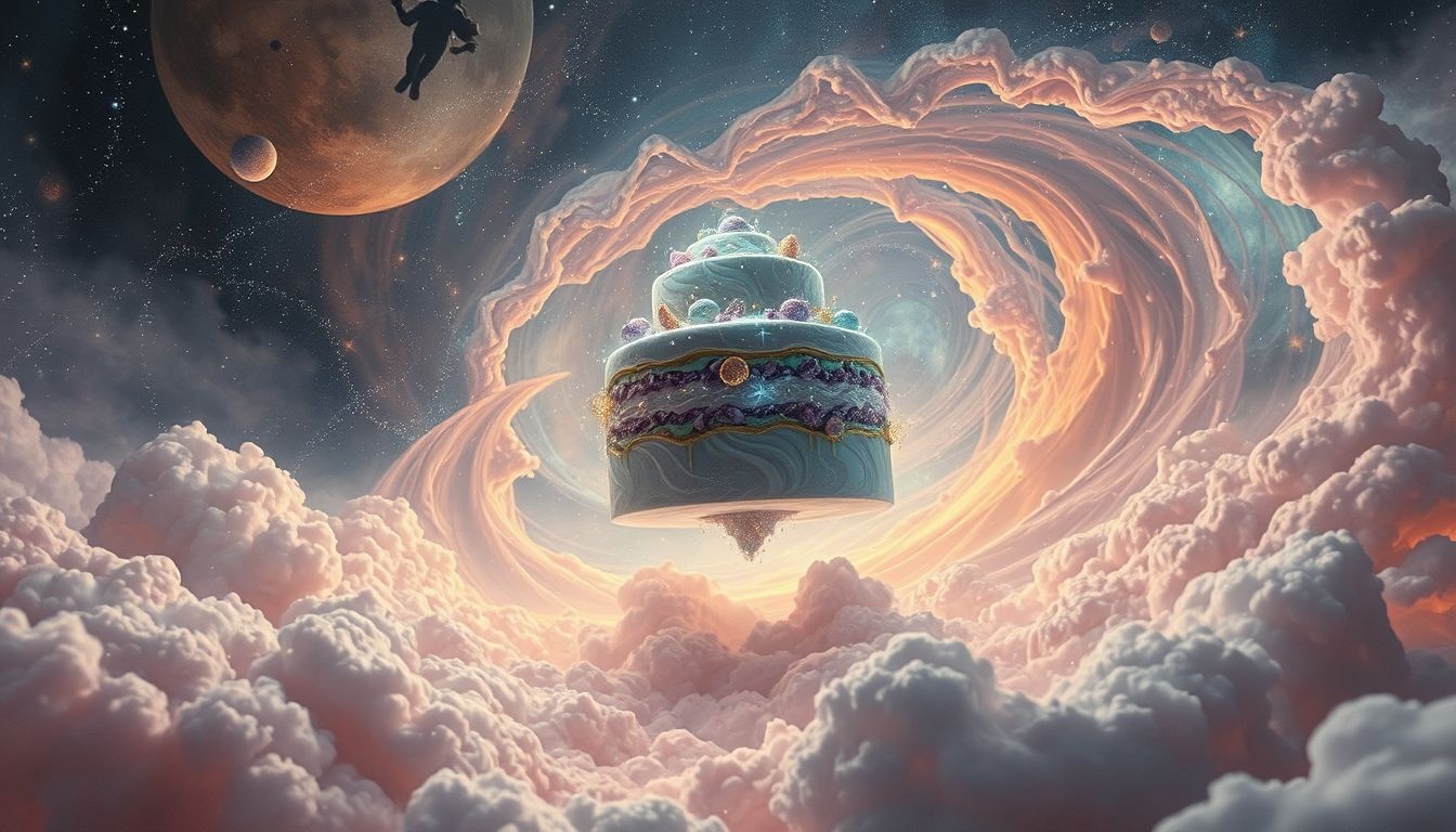 Rêver d’un gâteau étrange révèle souvent une confusion intérieure profonde.