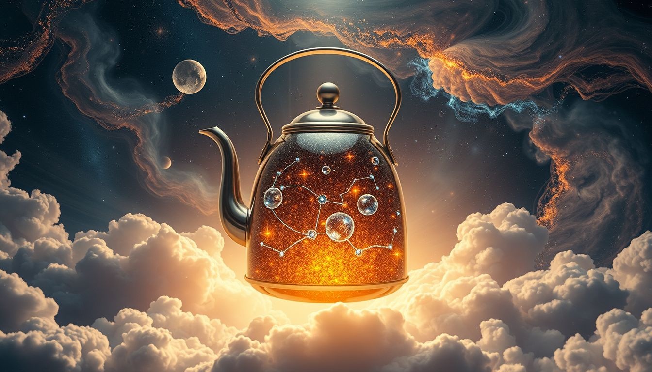 La bouilloire en acier symbolise endurance et force intérieure.