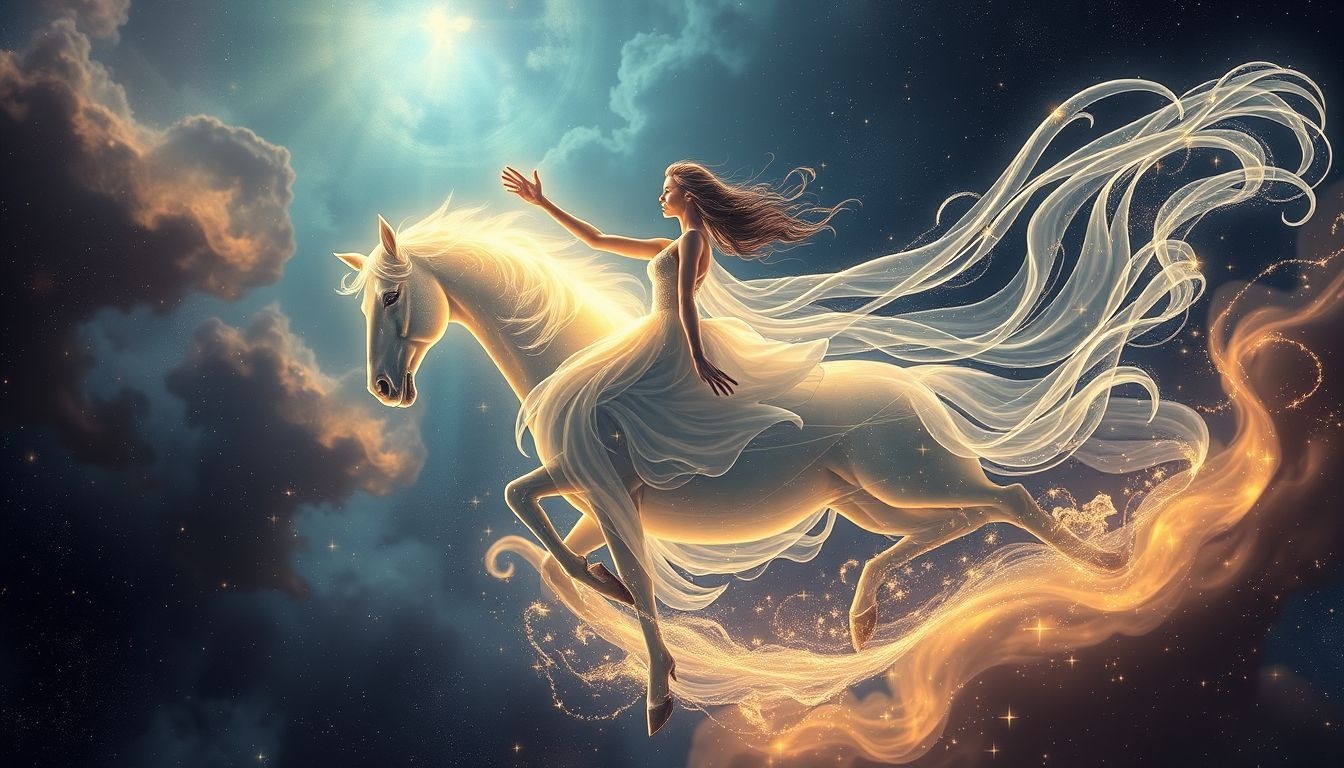 La cavalière symbolise souvent le contrôle et la maîtrise personnelle.