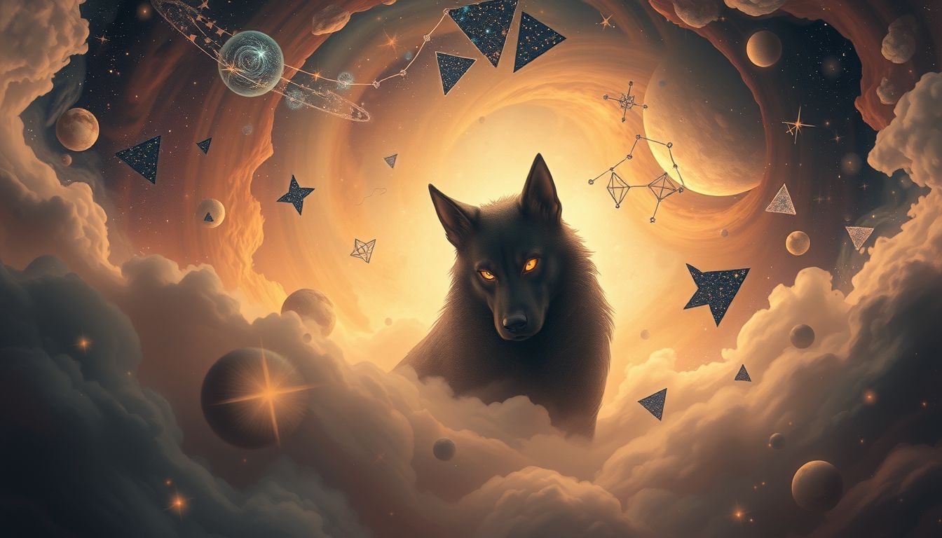 Un grand danois agressif symbolise souvent une menace intérieure imminente.