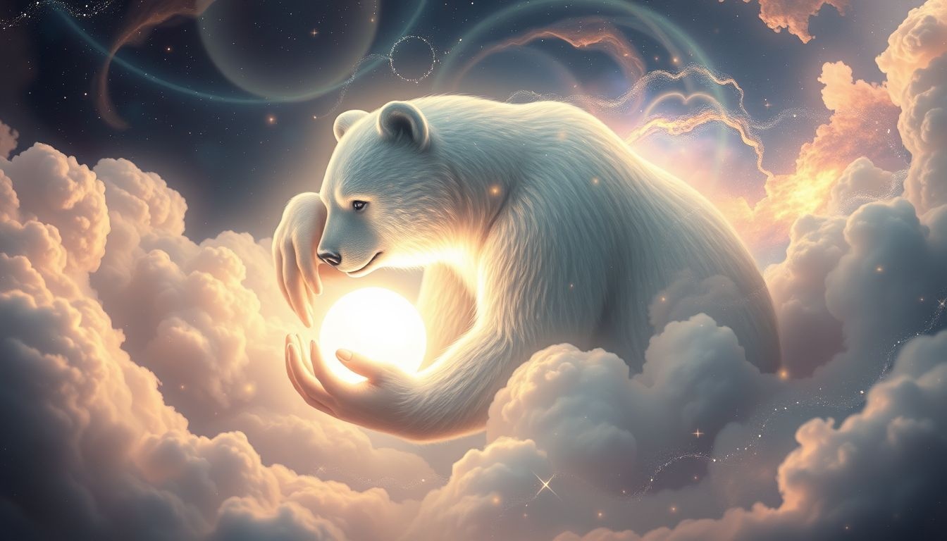 L'ours dansant symbolise une force spirituelle protectrice et guidante.