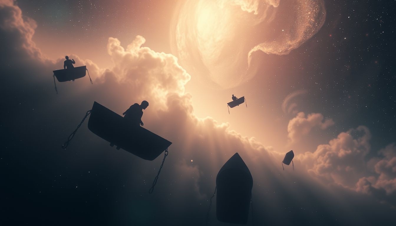 Rêver de canots symbolise souvent culpabilité face à opportunités perdues.