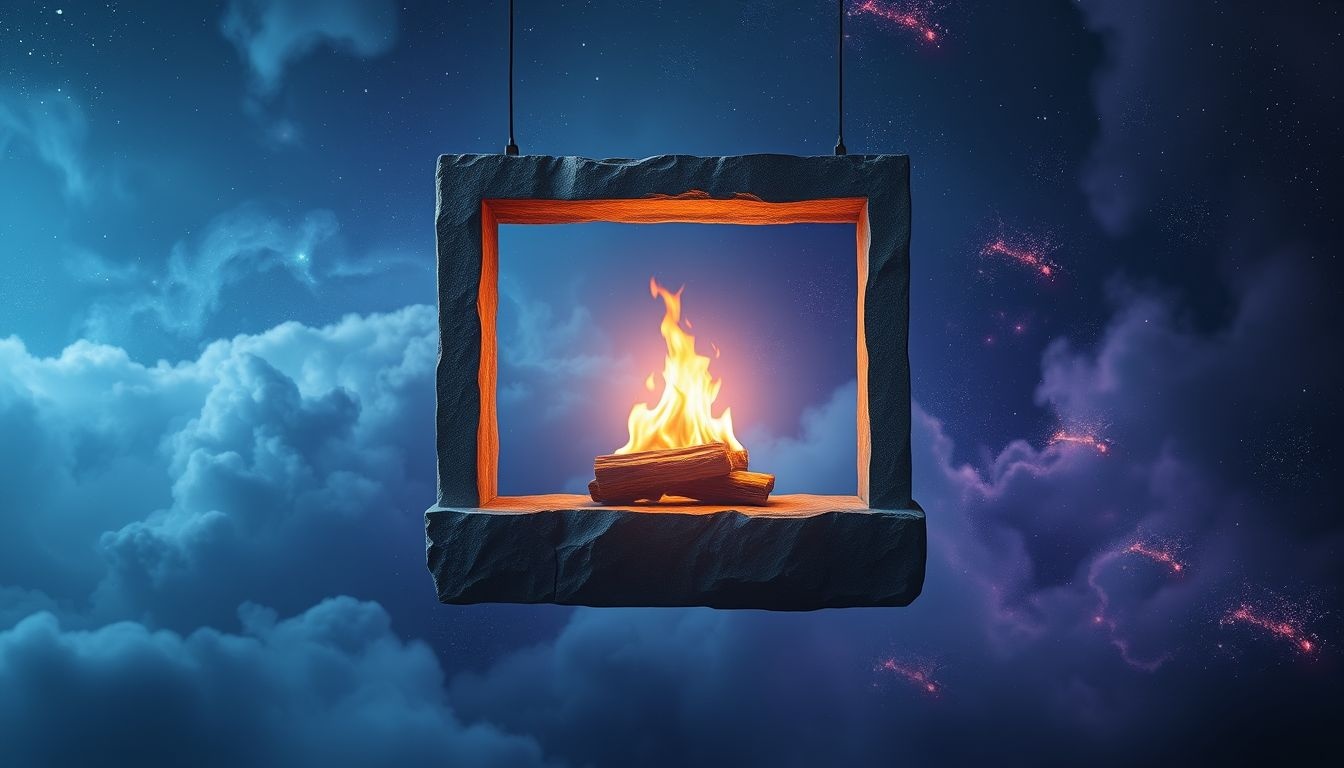 Rêver d'une cheminée allumée symbolise la chaleur intérieure et la sécurité.