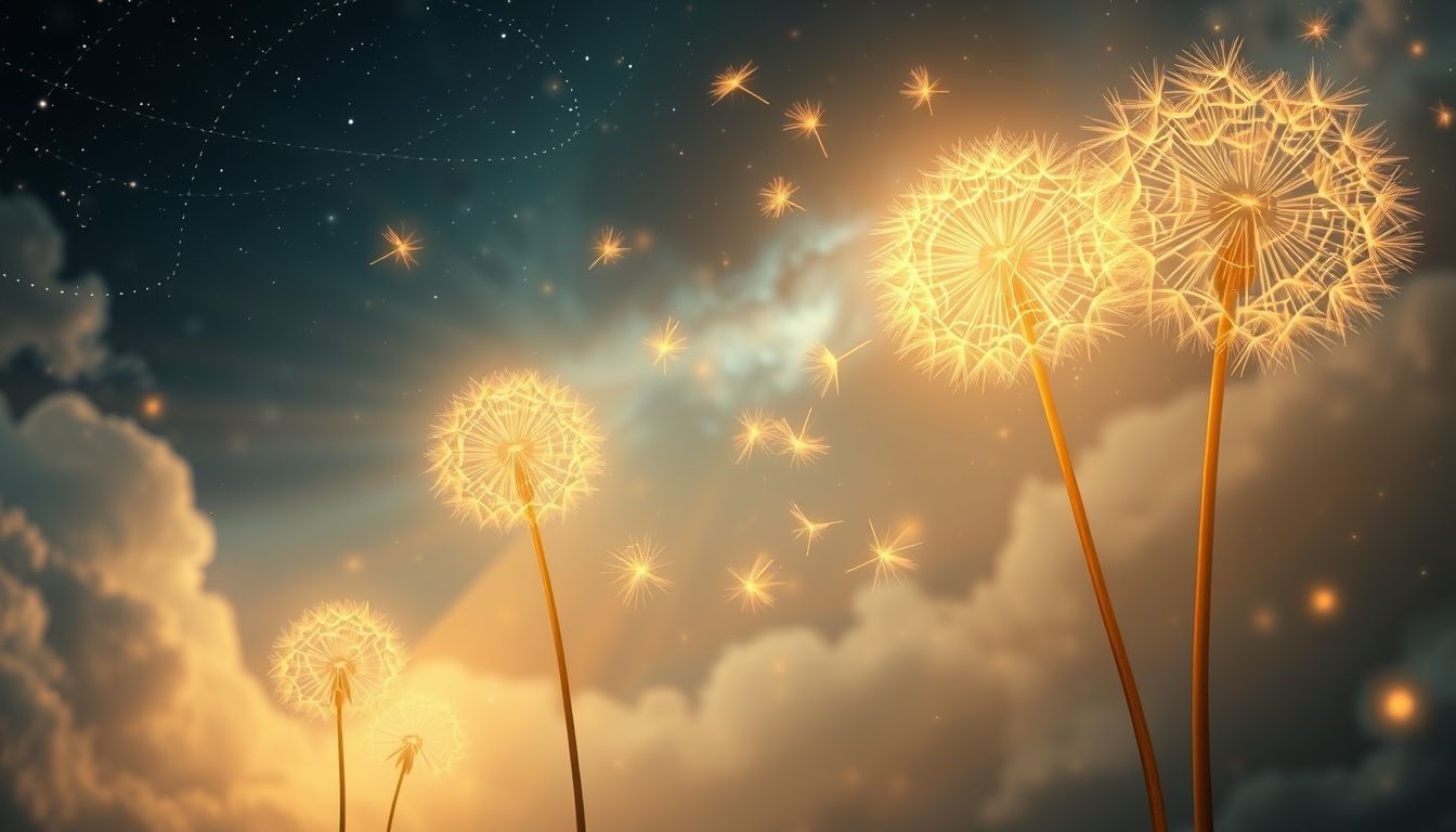 Le pissenlit symbolise espoir et transformation dans les rêves.