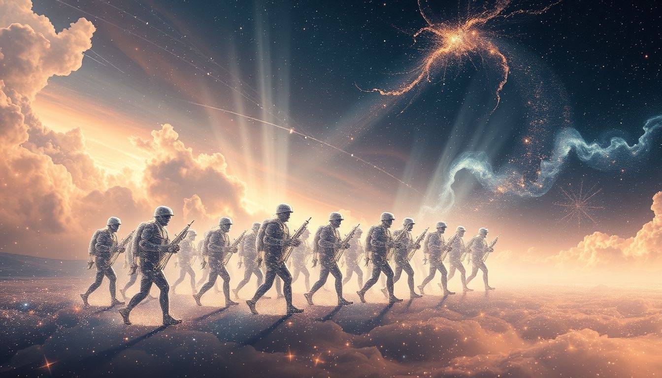 Rêver d'un régiment symbolise souvent discipline et esprit de groupe.