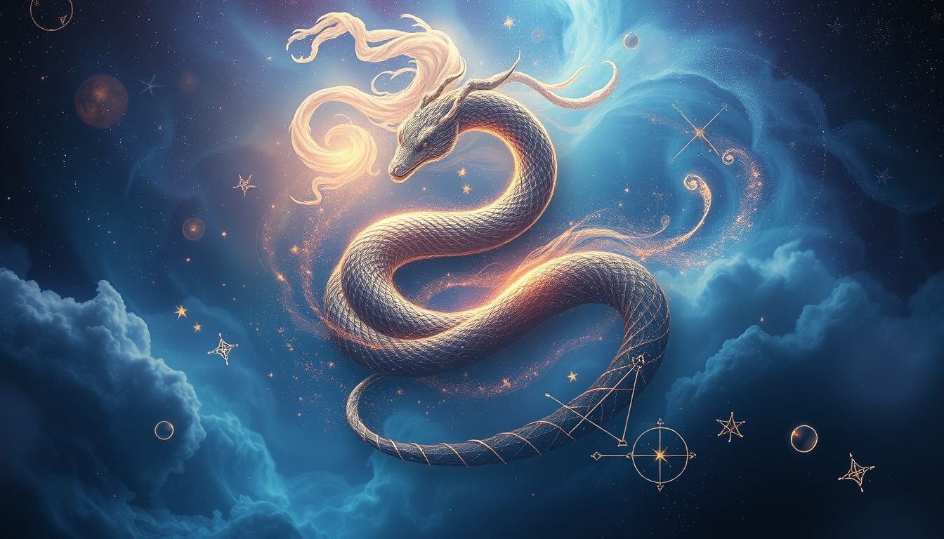 L'ouroboros symbolise souvent la renaissance cyclique dans les rêves.