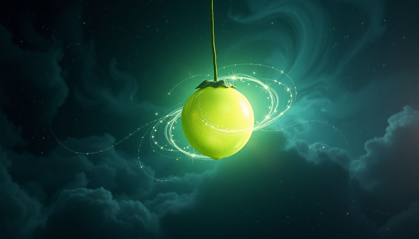 L'abricot vert symbolise des projets naissants et impatience intérieure.