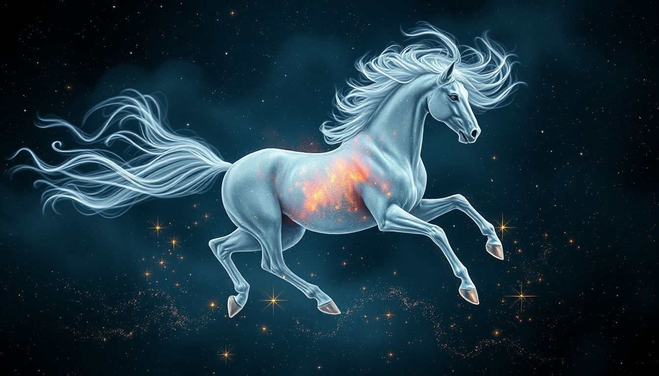 Le cheval symbolise souvent la liberté et la puissance intérieure.