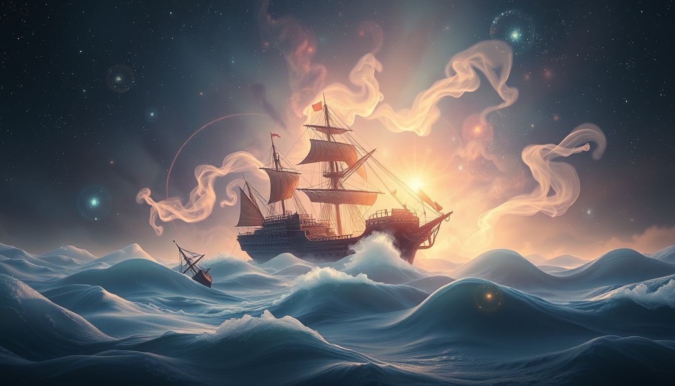 L'épave symbolise le voyage intérieur vers la renaissance personnelle.