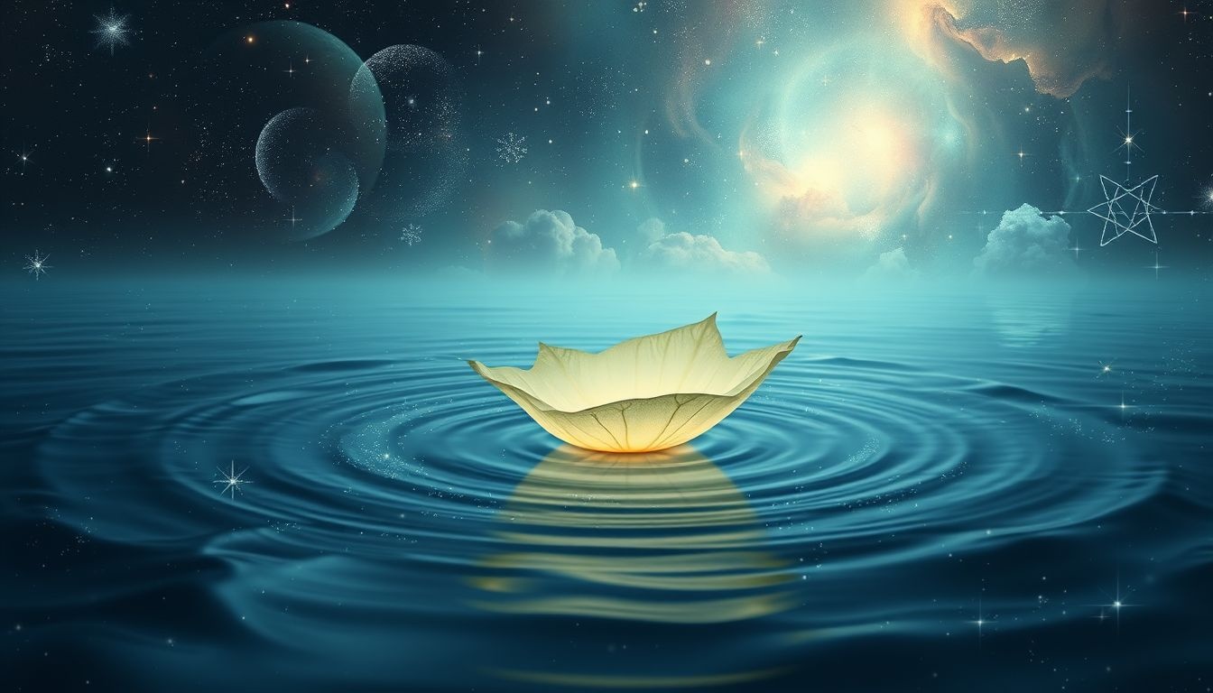 La busserole symbolise la purification face aux eaux changeantes.