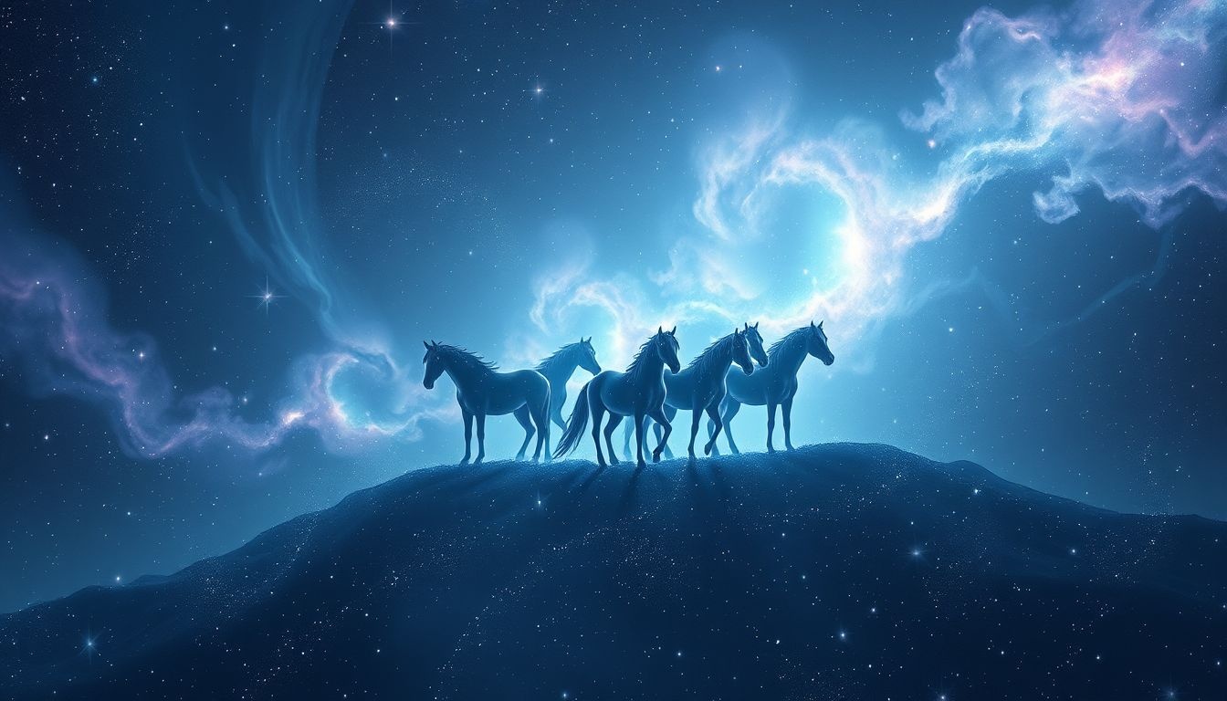 La présence de chevaux symbolise puissance et énergie intérieure dans l'écurie rêvée.