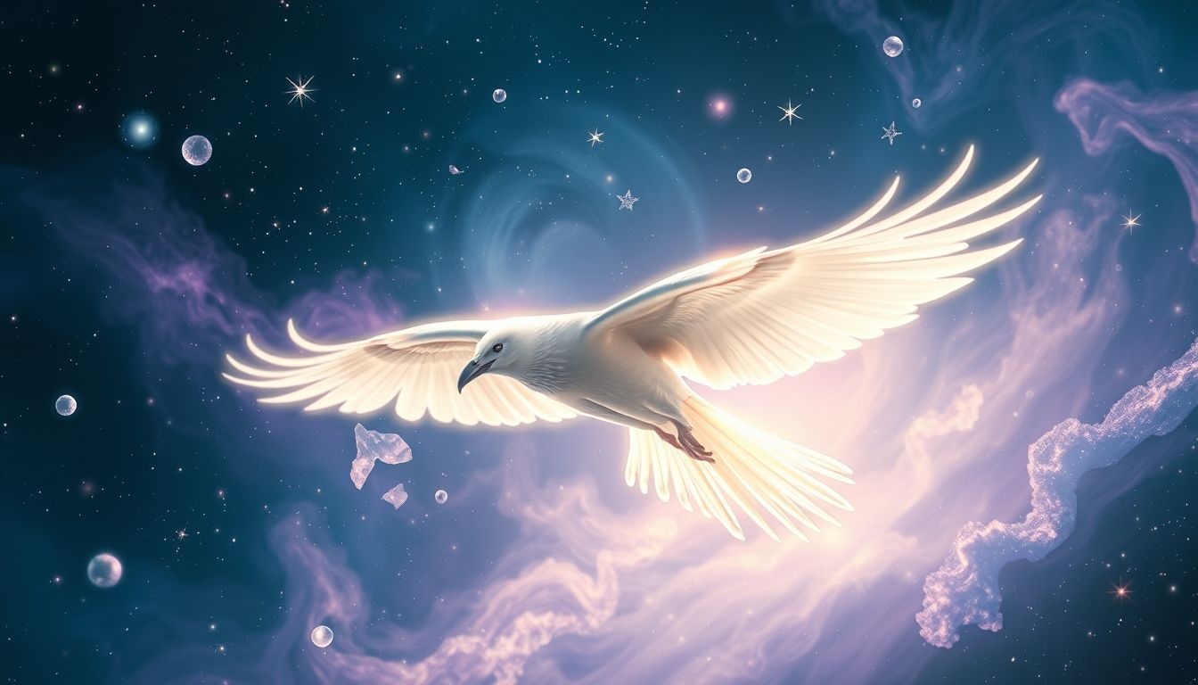 Le corbeau blanc symbolise pureté rare et paradoxes mystiques.
