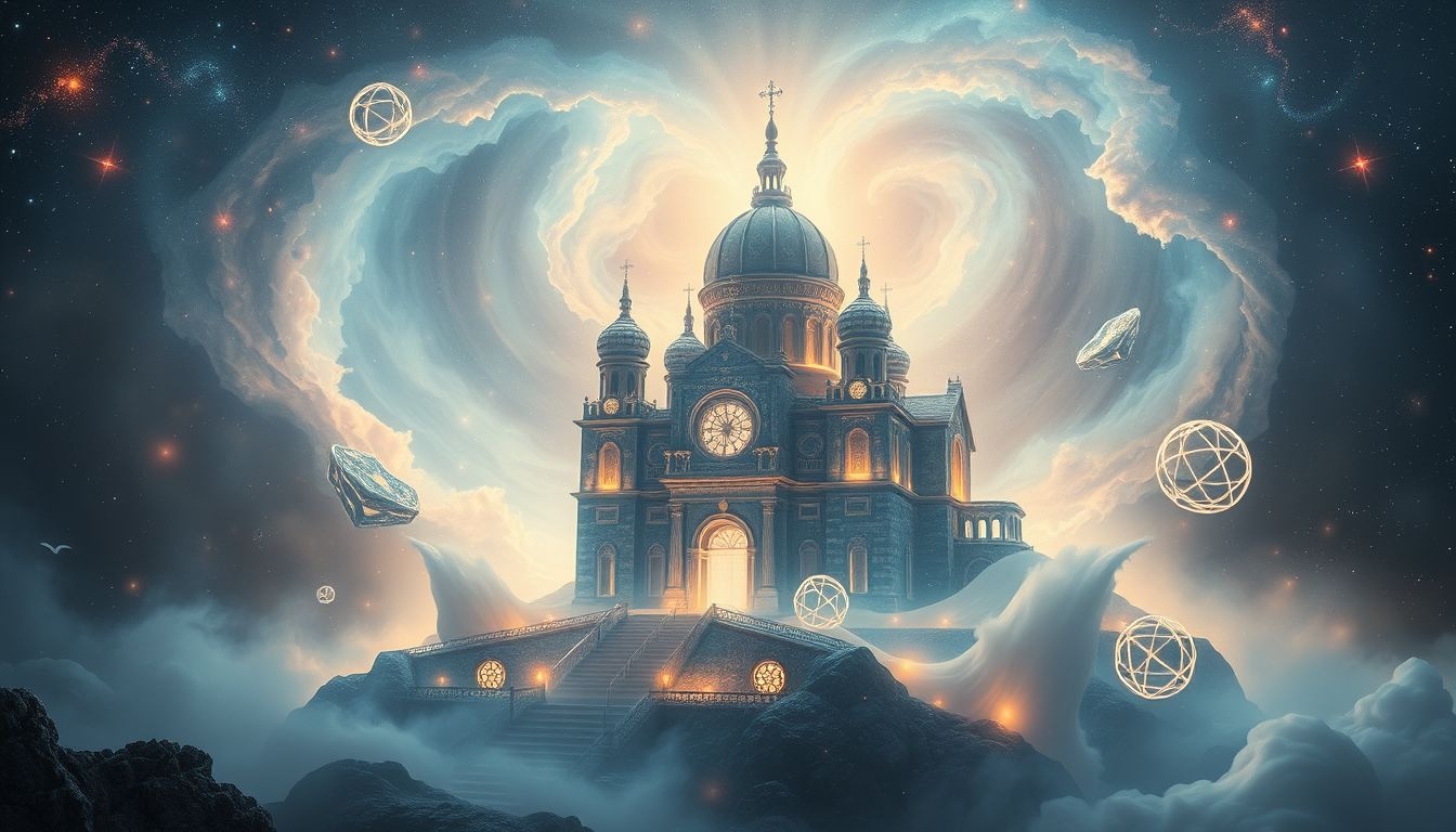 Le monastère symbolise l’évolution intérieure et la quête de sérénité.