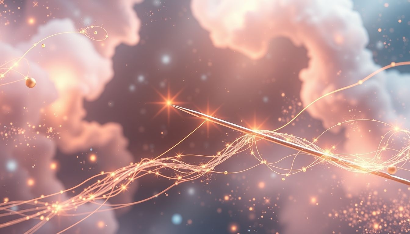 Percer avec une aiguille symbolise minutie et concentration extrême.