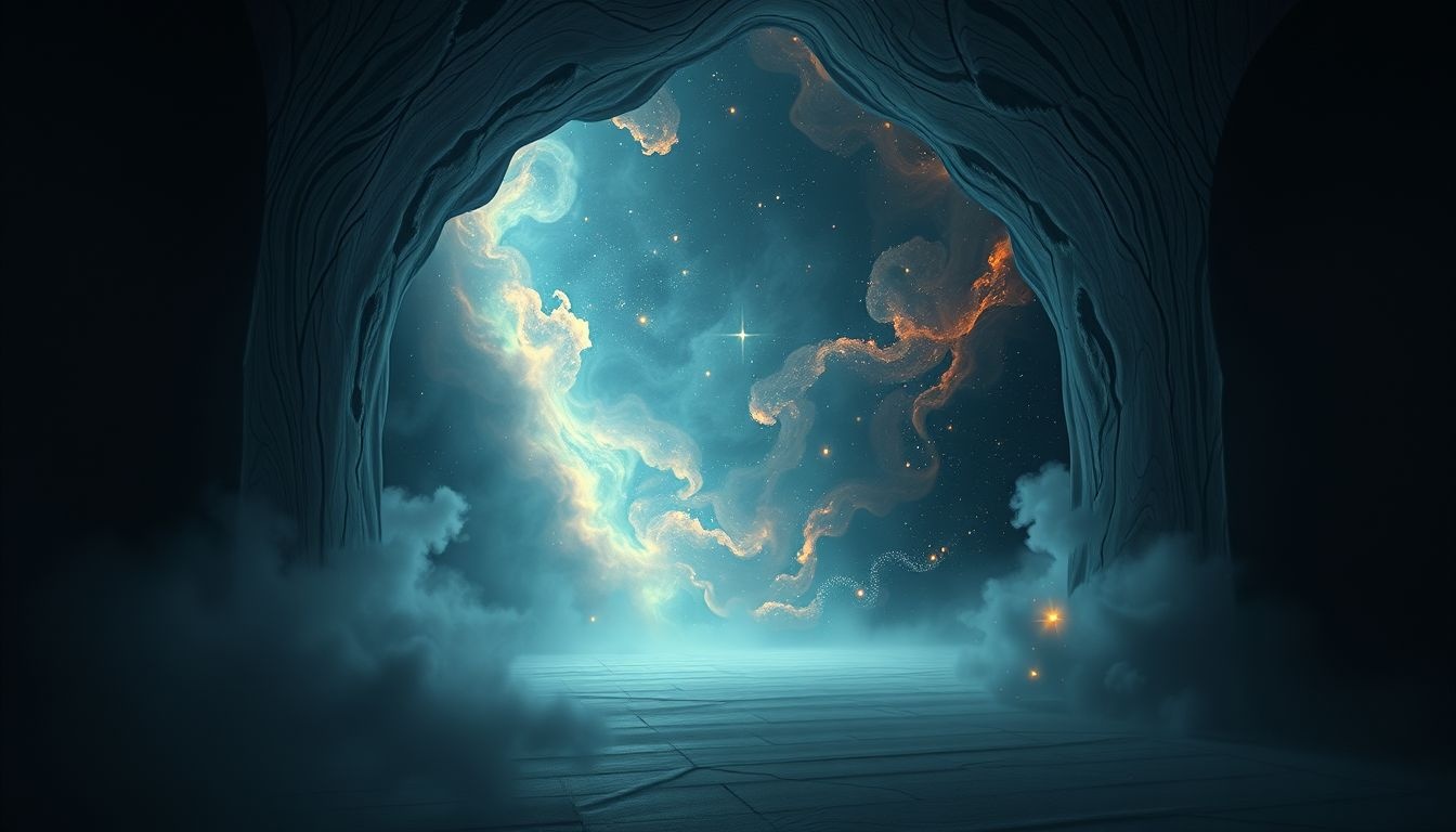 La pièce sombre symbolise souvent des émotions refoulées ou inconnues.