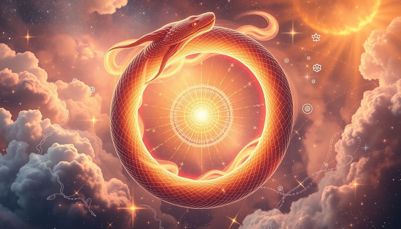 Rêver d'ouroboros symbolise cycle infini et renouveau personnel.