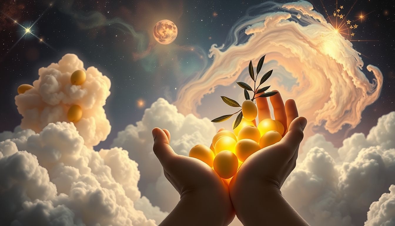 Rêver d'acheter des olives symbolise richesse et investissement durable.