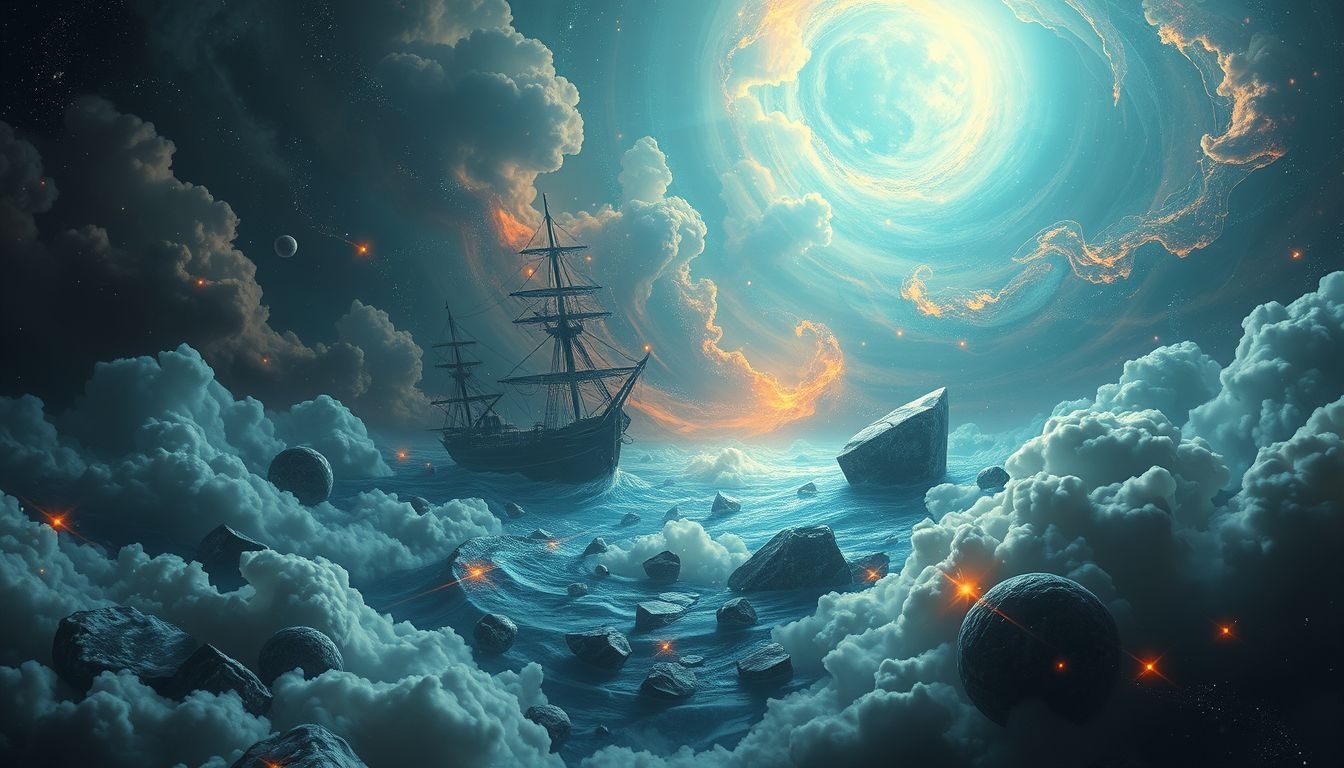 Rêver d’épave symbolise souvent la quête de trésors intérieurs cachés.