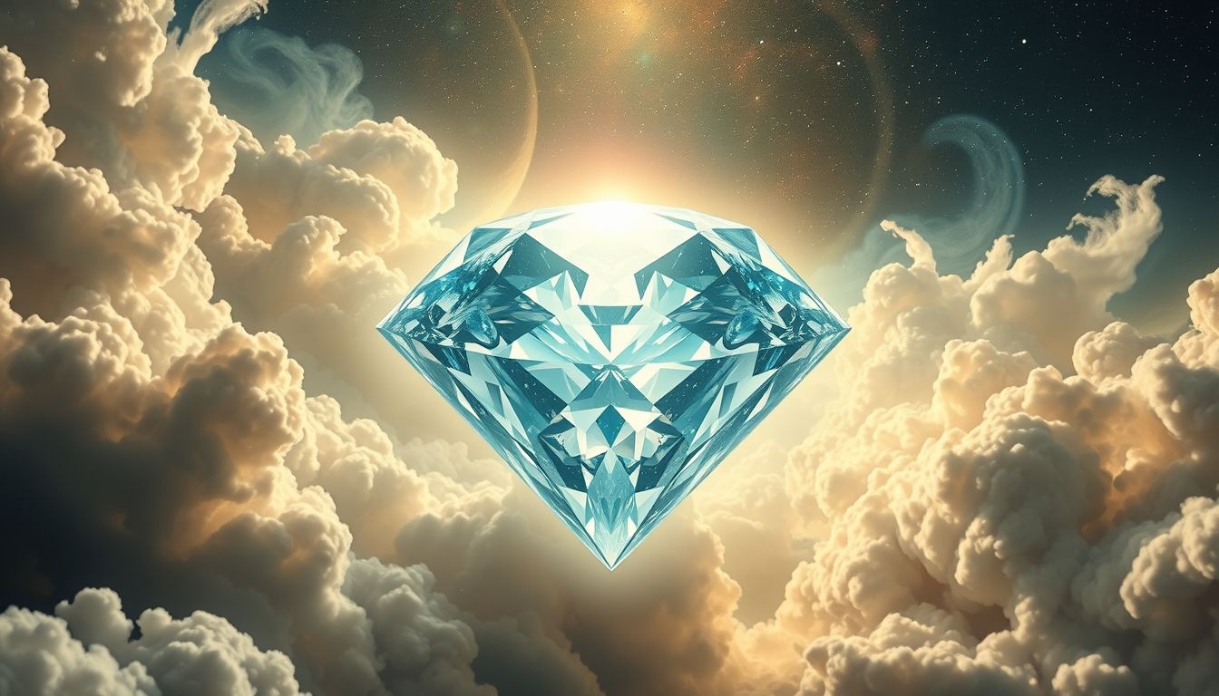 Rêver d’un diamant énorme symbolise richesse, succès imminent et abondance.