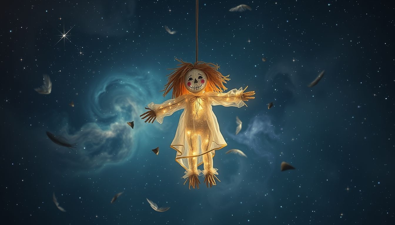 Rêver d’un épouvantail en pleurs révèle une profonde vulnérabilité émotionnelle.