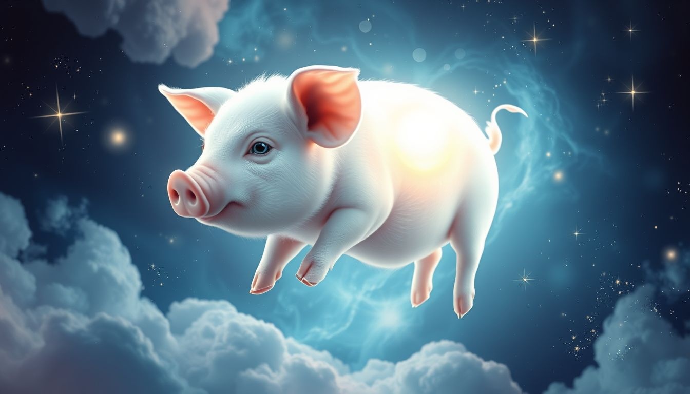 Rêver d'un porc blanc symbolise pureté et renouveau prometteur.