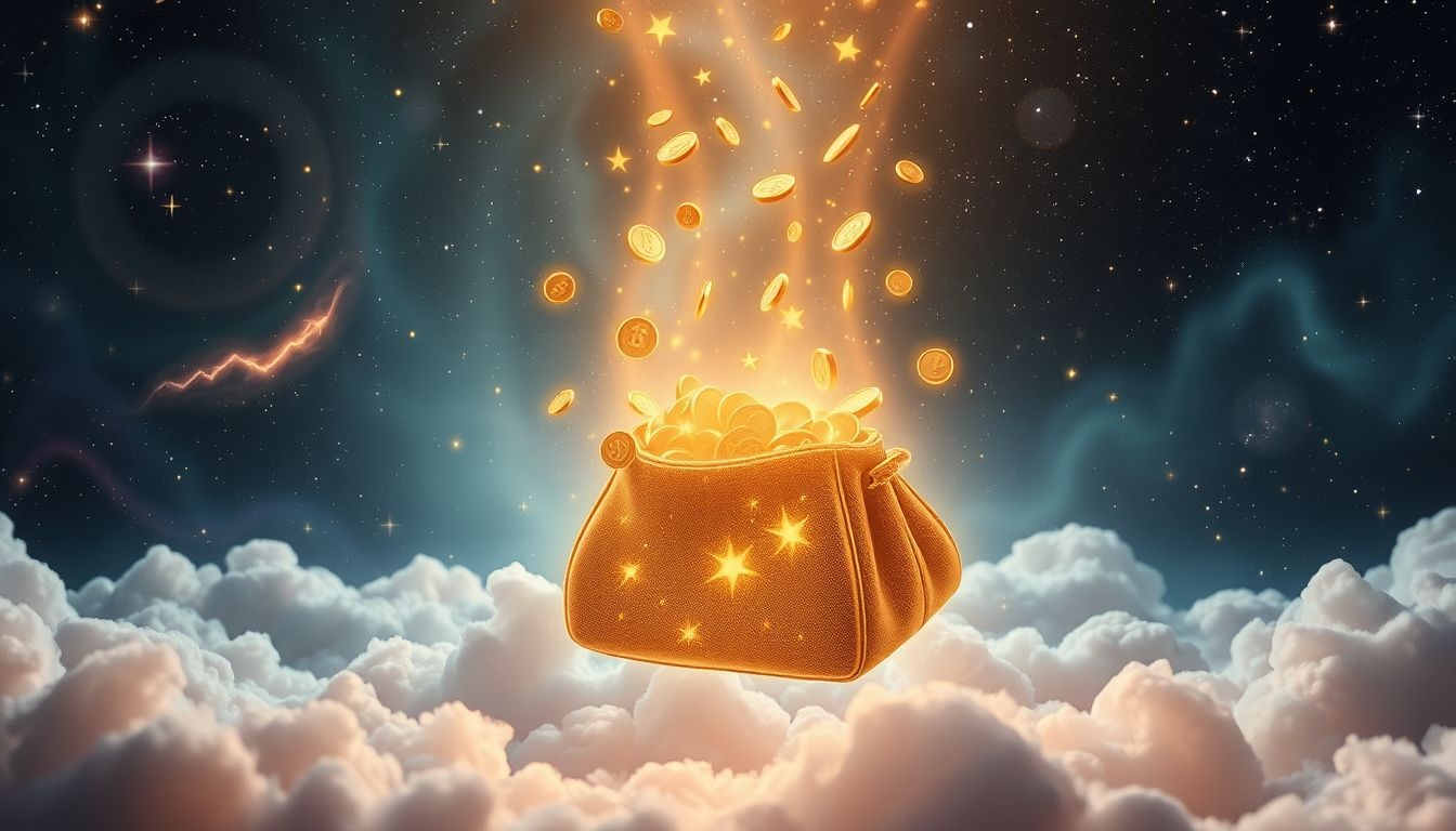 Rêver d'argent symbolise abondance, succès et nouvelles opportunités financières.