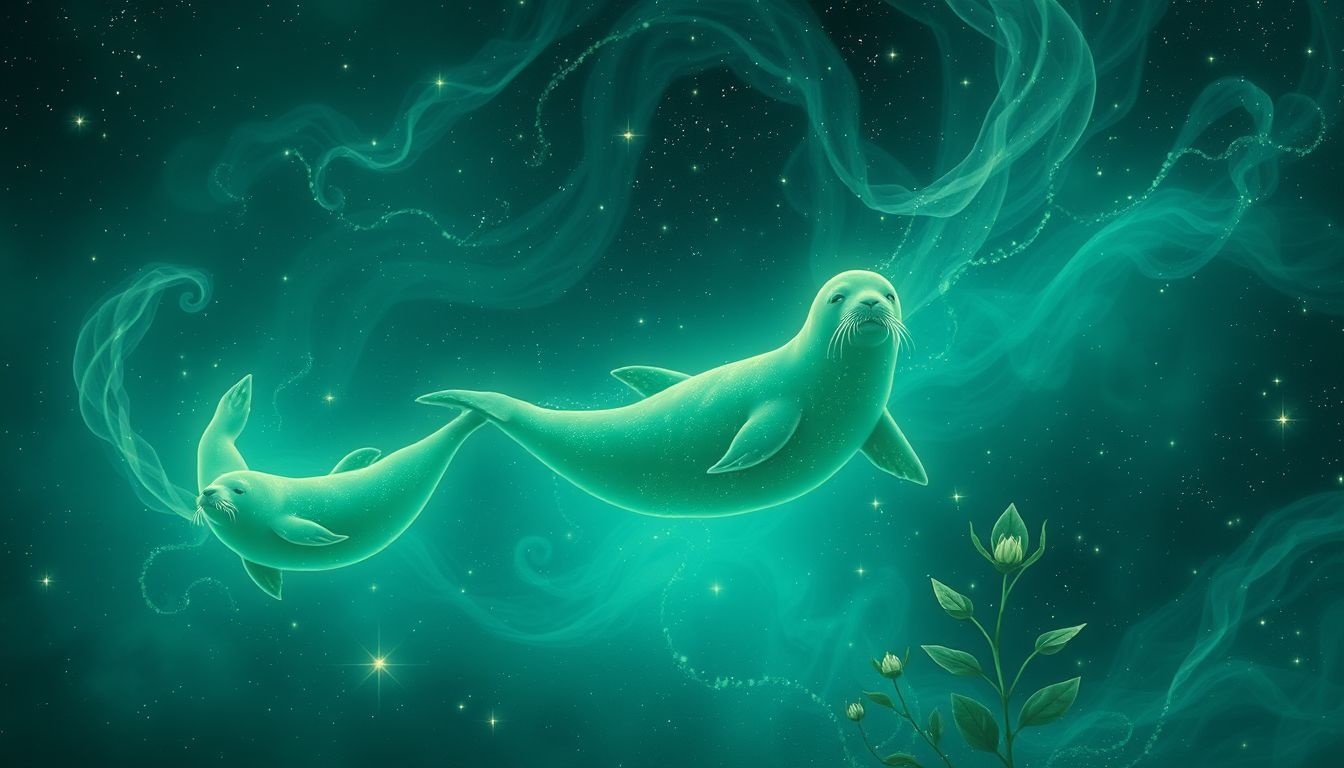 Rêver d'un sceau vert symbolise souvent la croissance et la guérison.