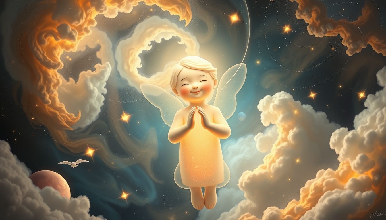 Rêver d’un théologien souriant symbolise souvent paix intérieure et guidance.