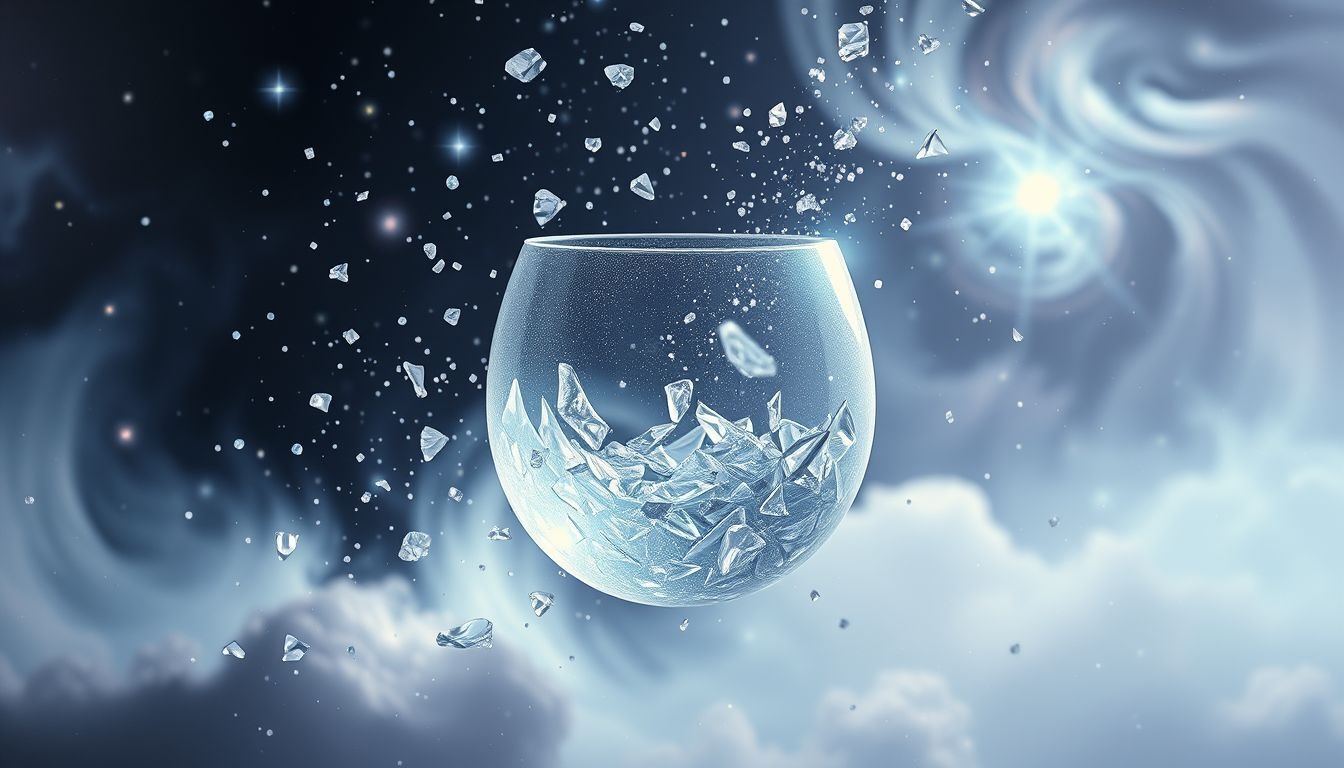 Rêver d'un verre qui éclate symbolise une émotion brisée soudainement.