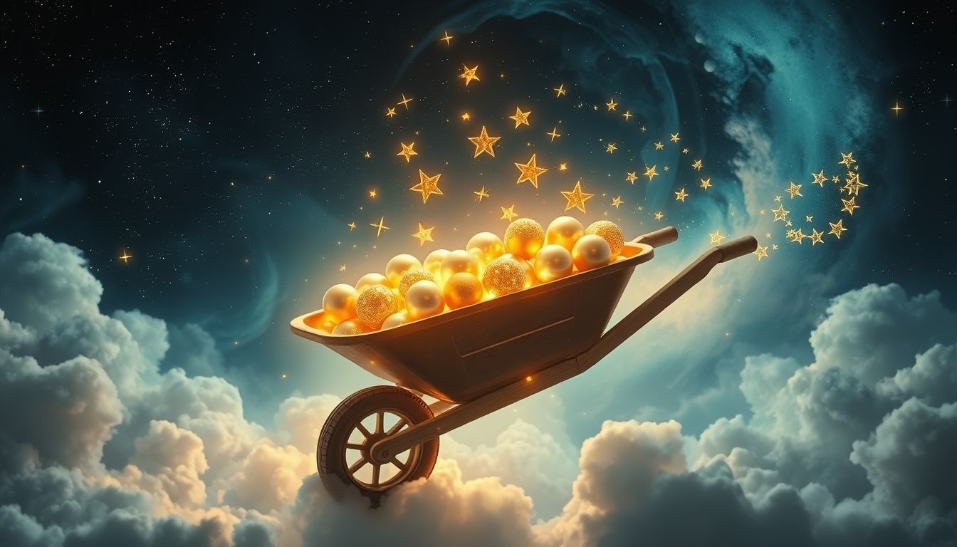 Rêver d'une brouette pleine symbolise succès et prospérité méritée.