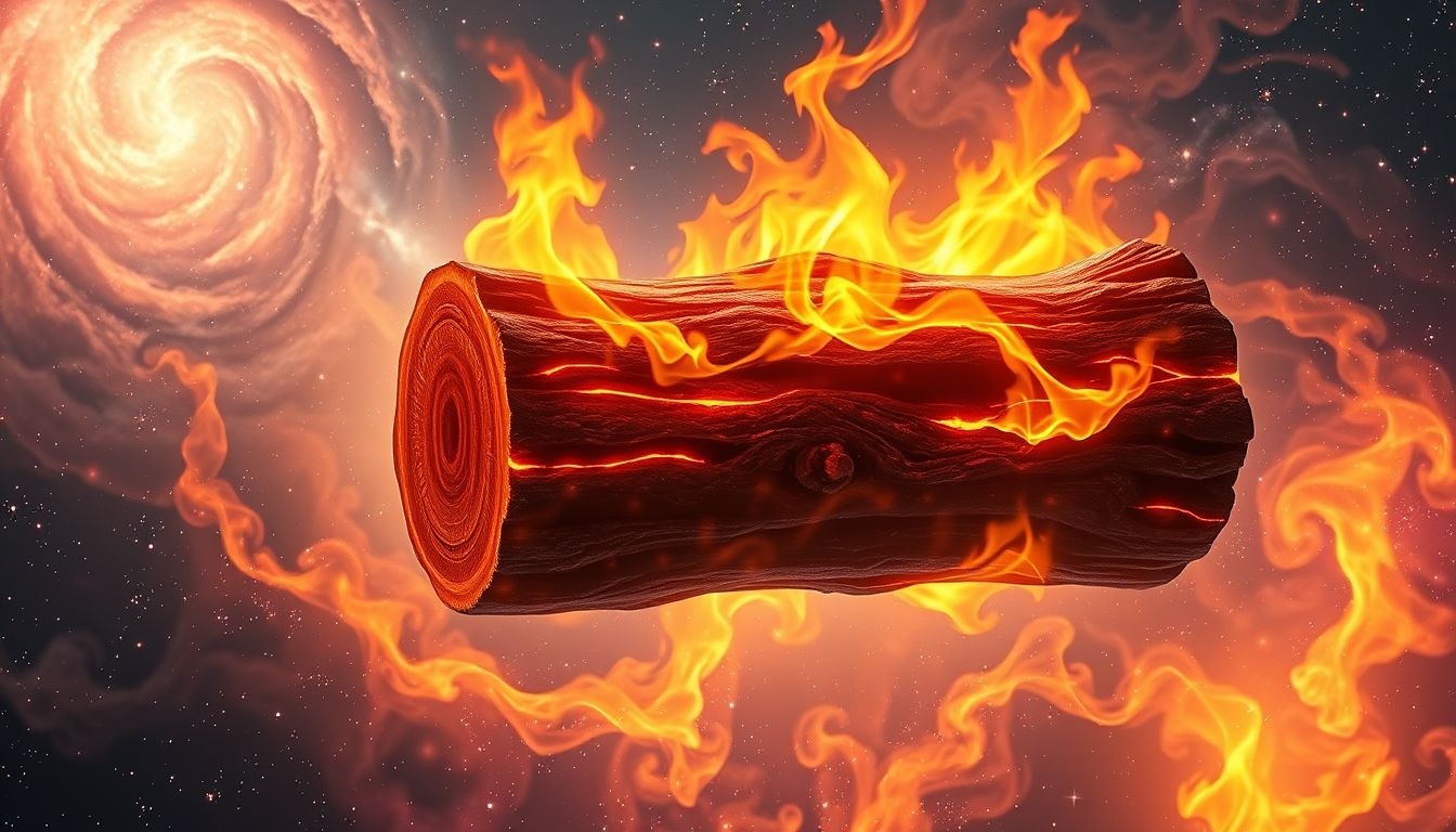 Rêver d’une bûche en feu symbolise une puissante transformation intérieure.